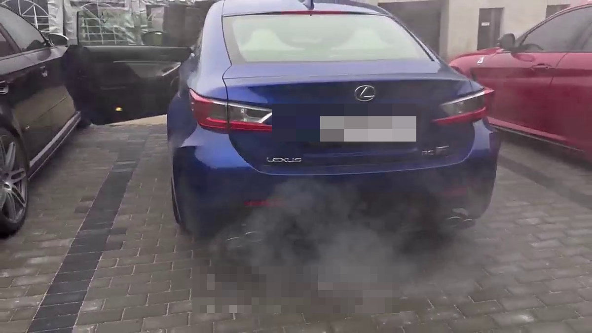 Lexus RC F with HMD valved catback