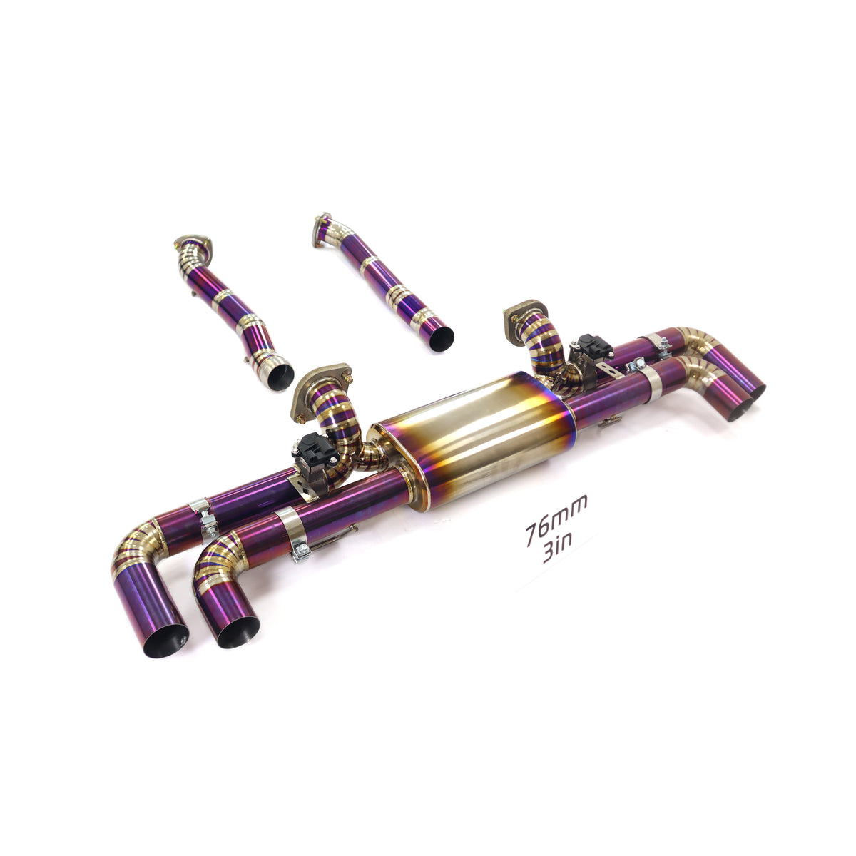 Aston Martin Vantage V8 4.0T catback add Resonator Tube Titanium Valved Sport Exhaust System