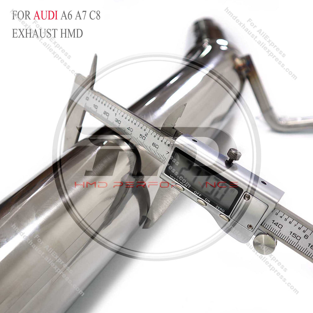 Audi A6 A7 C8 Hybrid 2.0T catback sus304 Valved Sport Exhaust System