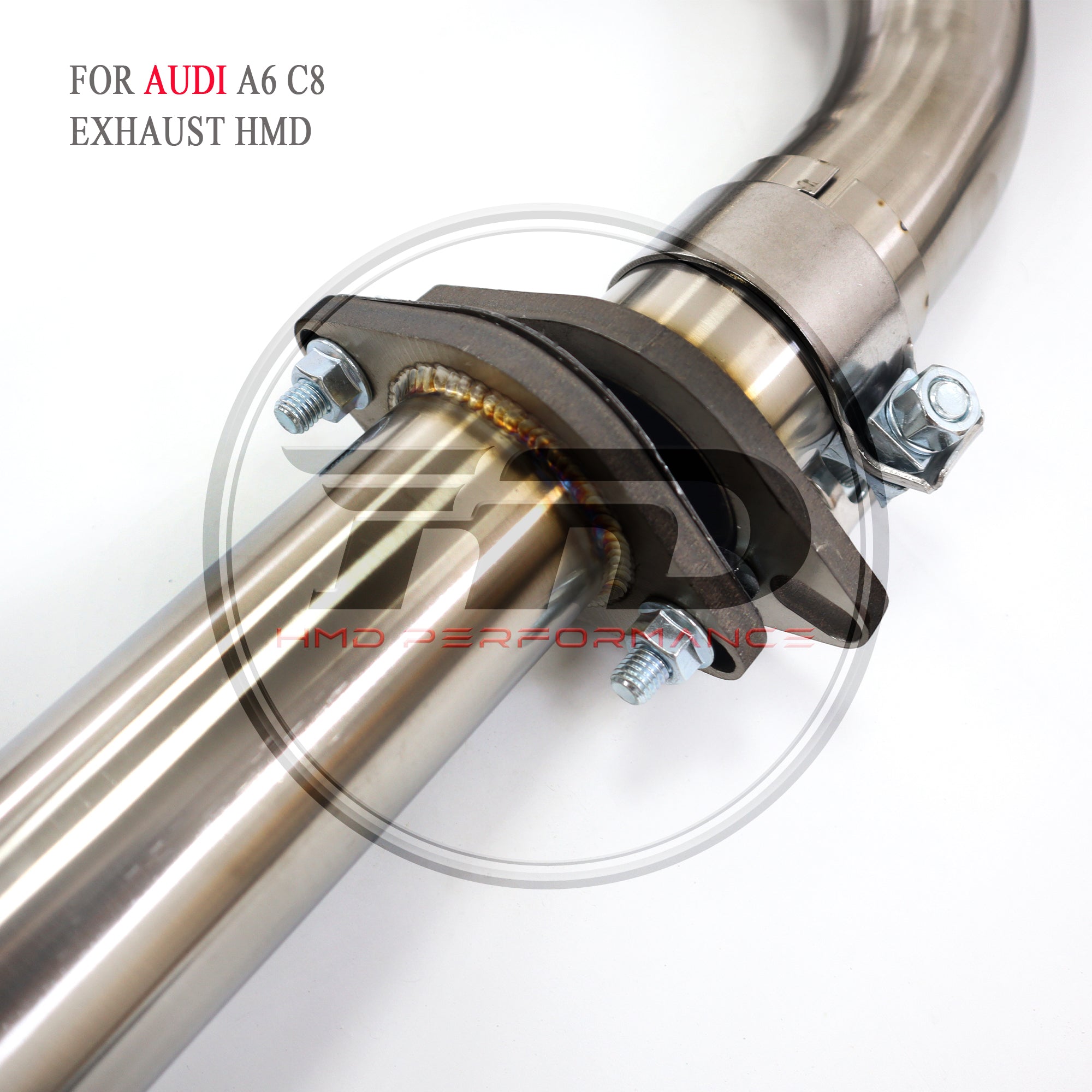Audi A6 C8 Upgrade to RS6 Style catback add Resonator Tube sus304 Valved Sport Exhaust System