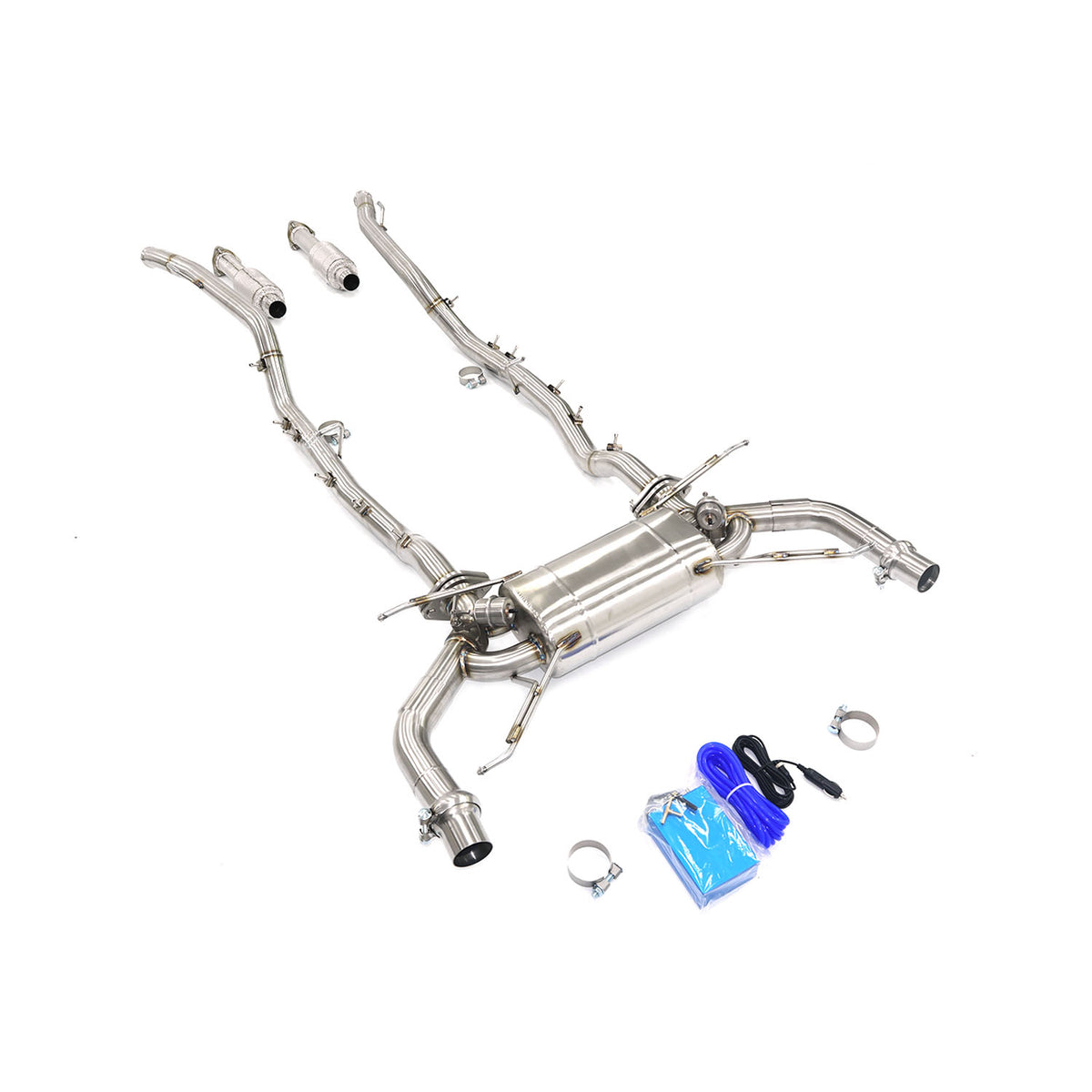 Aston Martin DBS V12 6.0T catback add Resonator Tube sus304 Valved Sport Exhaust System