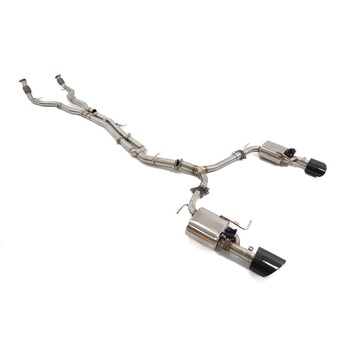 Audi A6 C8 Upgrade to RS6 Style catback add Resonator Tube sus304 Valved Sport Exhaust System