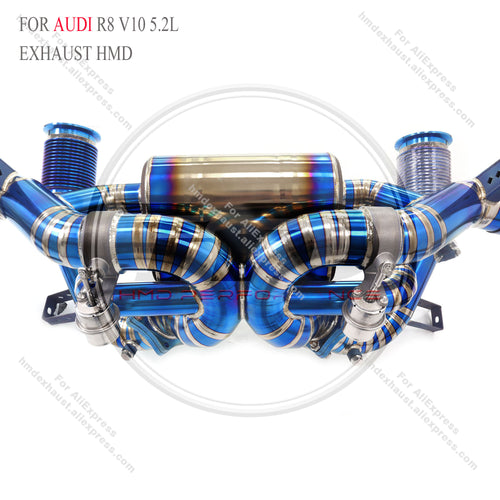 Audi R8 V10 5.2L Catback For OPF‑Equipped models Titanium Valved Sport Exhaust System with X Pipe