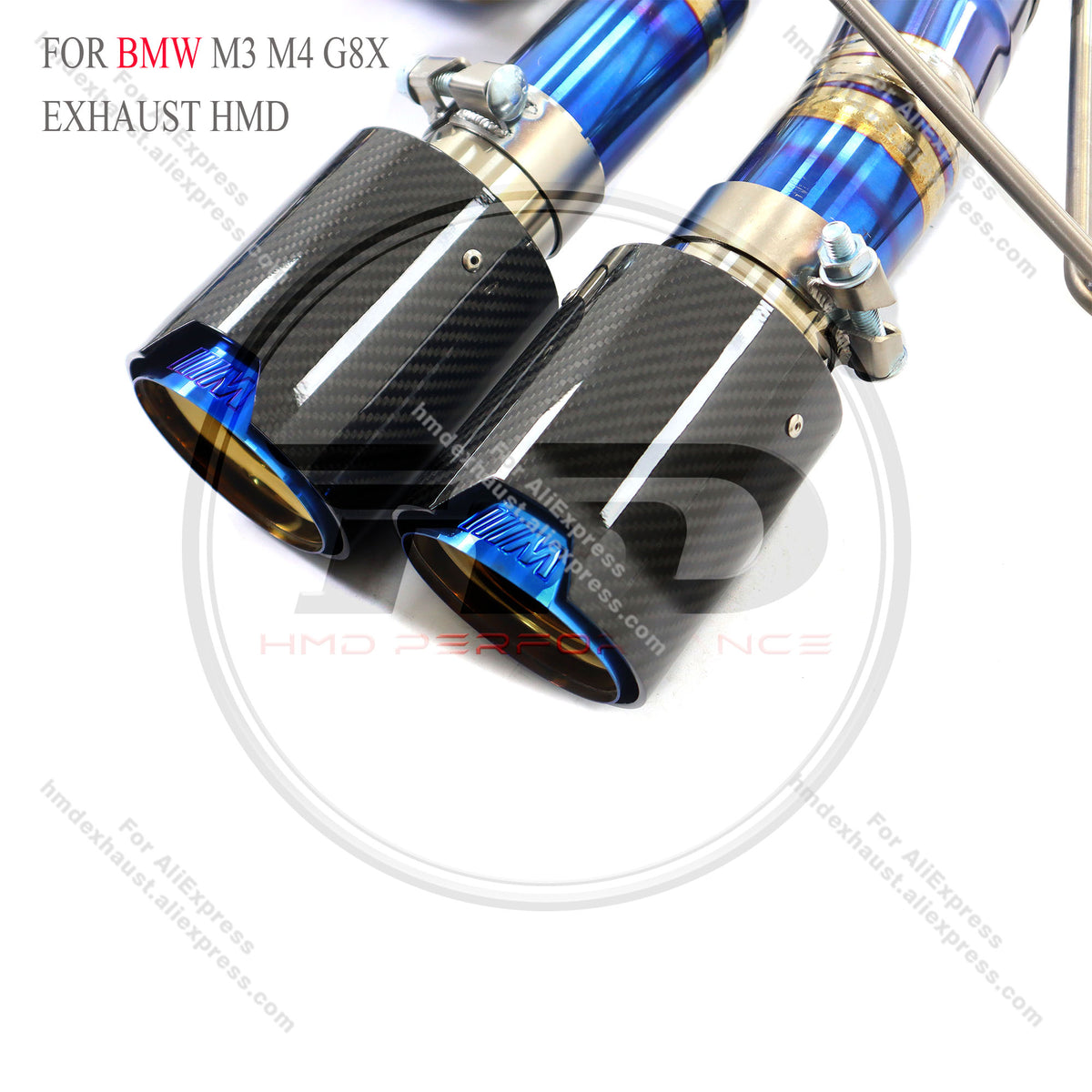 BMW M3 M4 G80 G82 Titanium CatBack Exhaust System Single Side Dual Pipe Mid Section