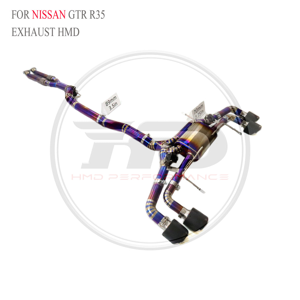 Nissan GTR R35 catback Titanium Valved Sport Exhaust System - 3