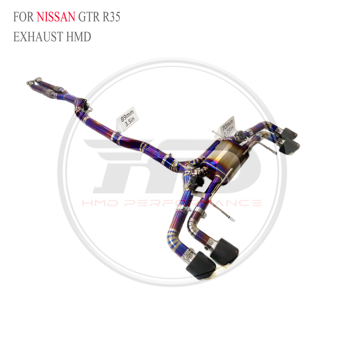 Nissan GTR R35 catback Titanium Valved Sport Exhaust System - 3