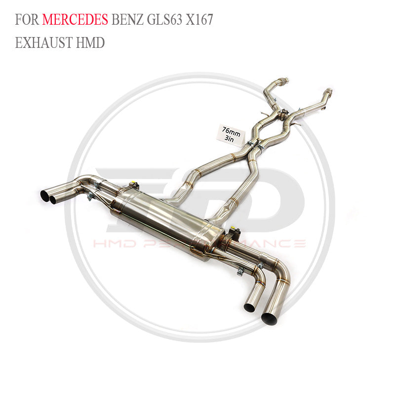 Mercedes-Benz GLS63 X167 4.0T catback SUS304 Valved Sport Exhaust System - 2