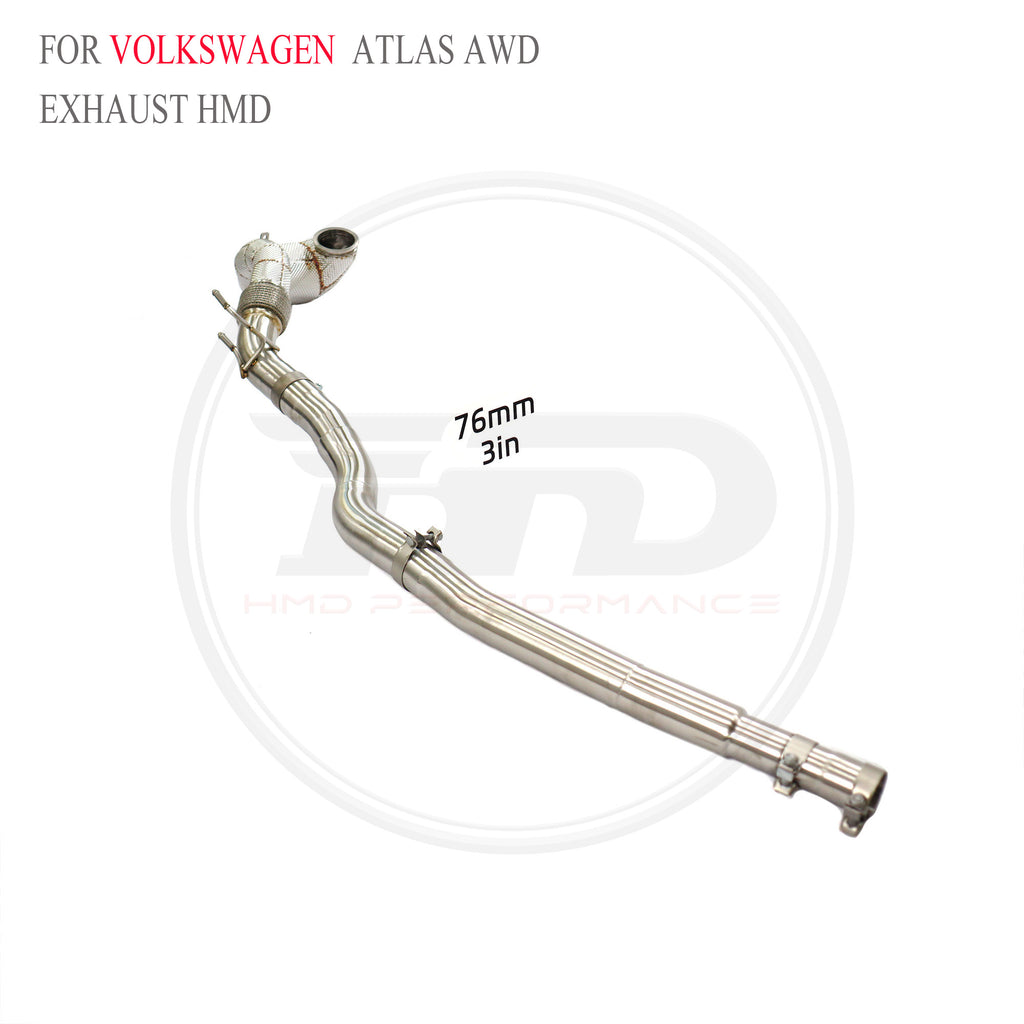 Volkswagen Atlas AWD 2.0T 2018+ Stainless Steel Downpipe - 6