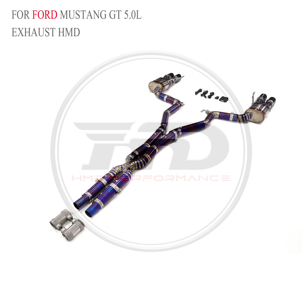 Ford Mustang GT 5.0L catback Titanium Racing Grade Exhaust System - 6