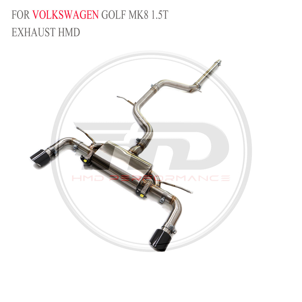 Volkswagen Golf MK8 1.5T catback SUS304 Valved Sport Exhaust System - 4