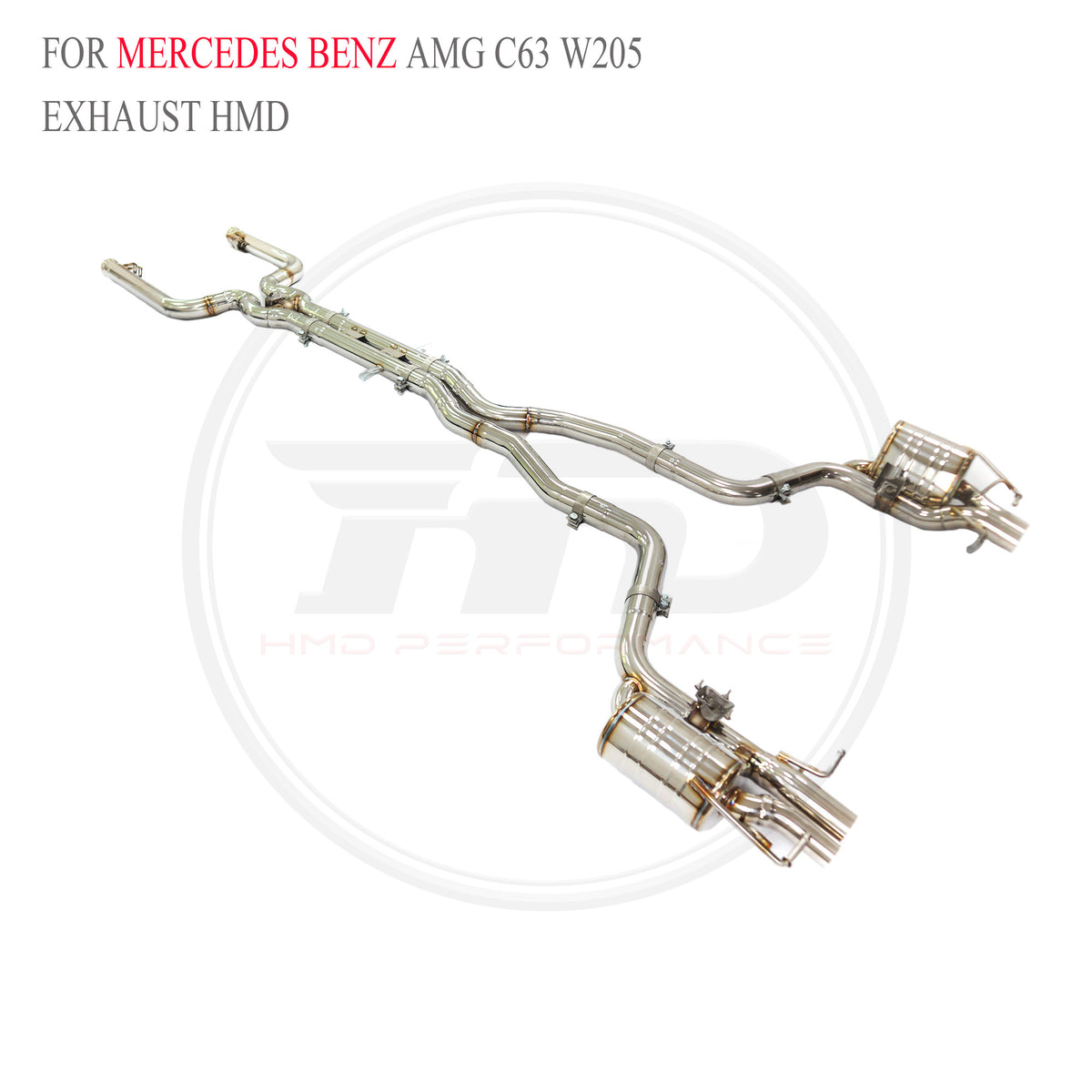 Mercedes-Benz AMG C63 W205 Valved Catback SUS304 Racing Grade Exhaust System - 3