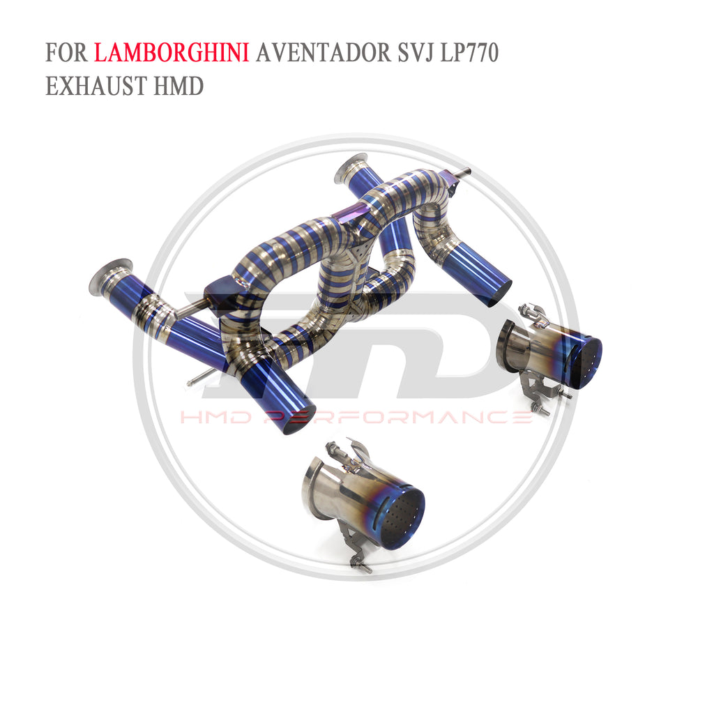 Lamborghini Aventador SVJ LP770 F1 catback Titanium Straight Sport Exhaust System - 5