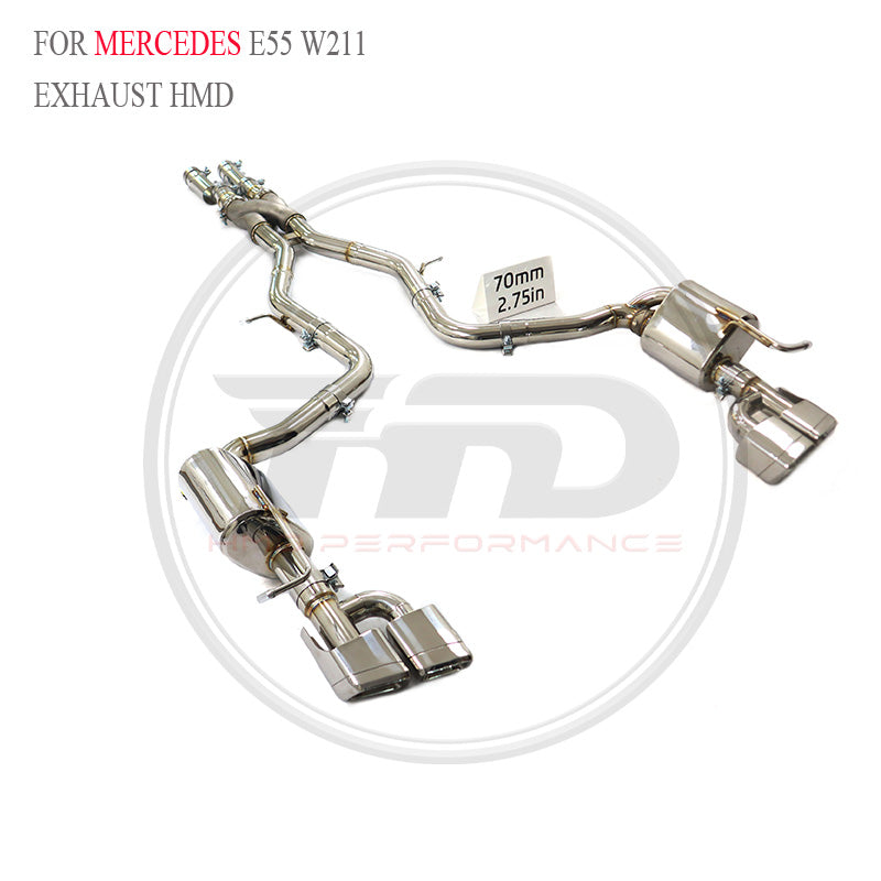 Mercedes-Benz E55 W211 catback SUS304 Valved Sport Exhaust System - 5