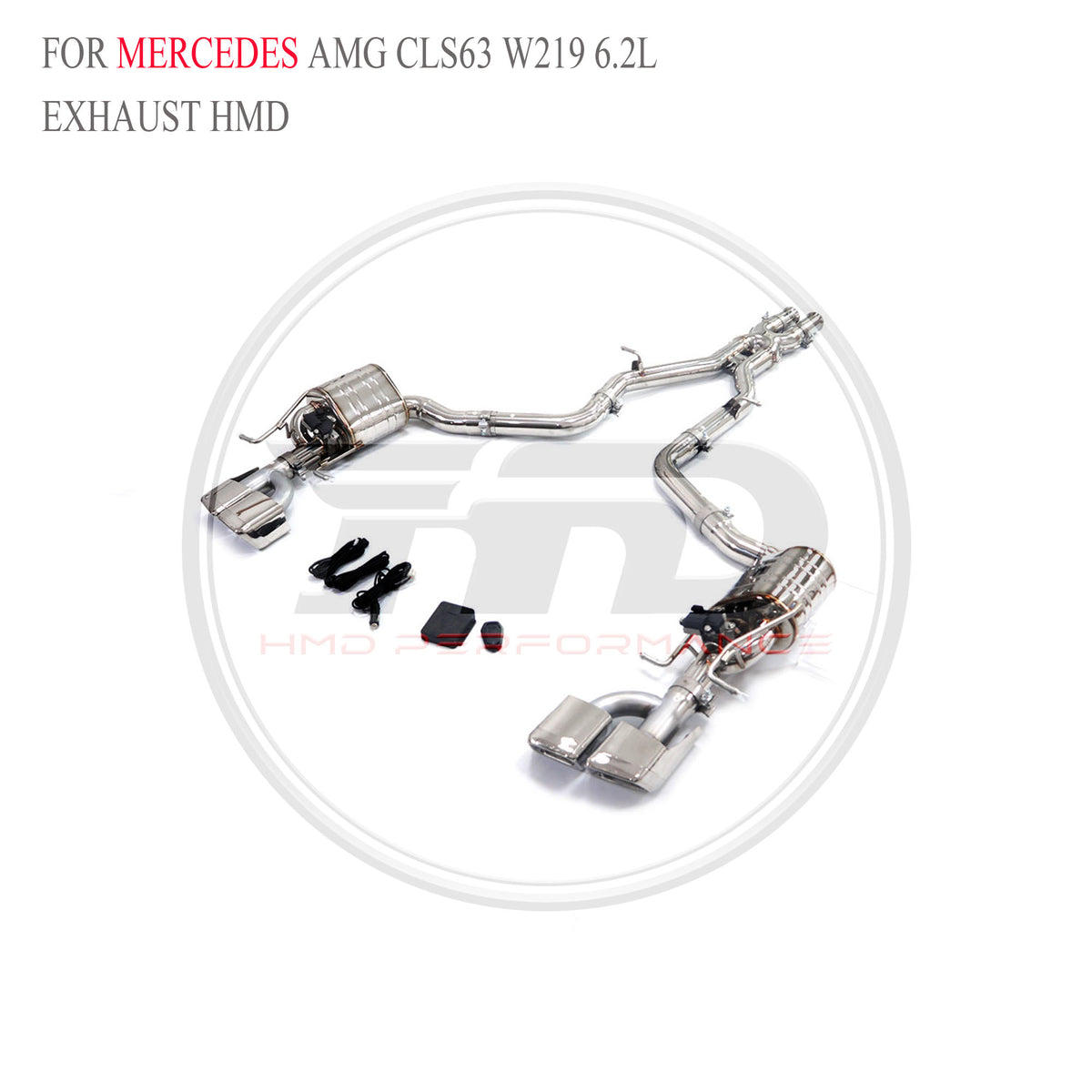 Mercedes-Benz AMG CLS63 W219 6.2L Valved Catback SUS304 Racing Grade Exhaust System - 5