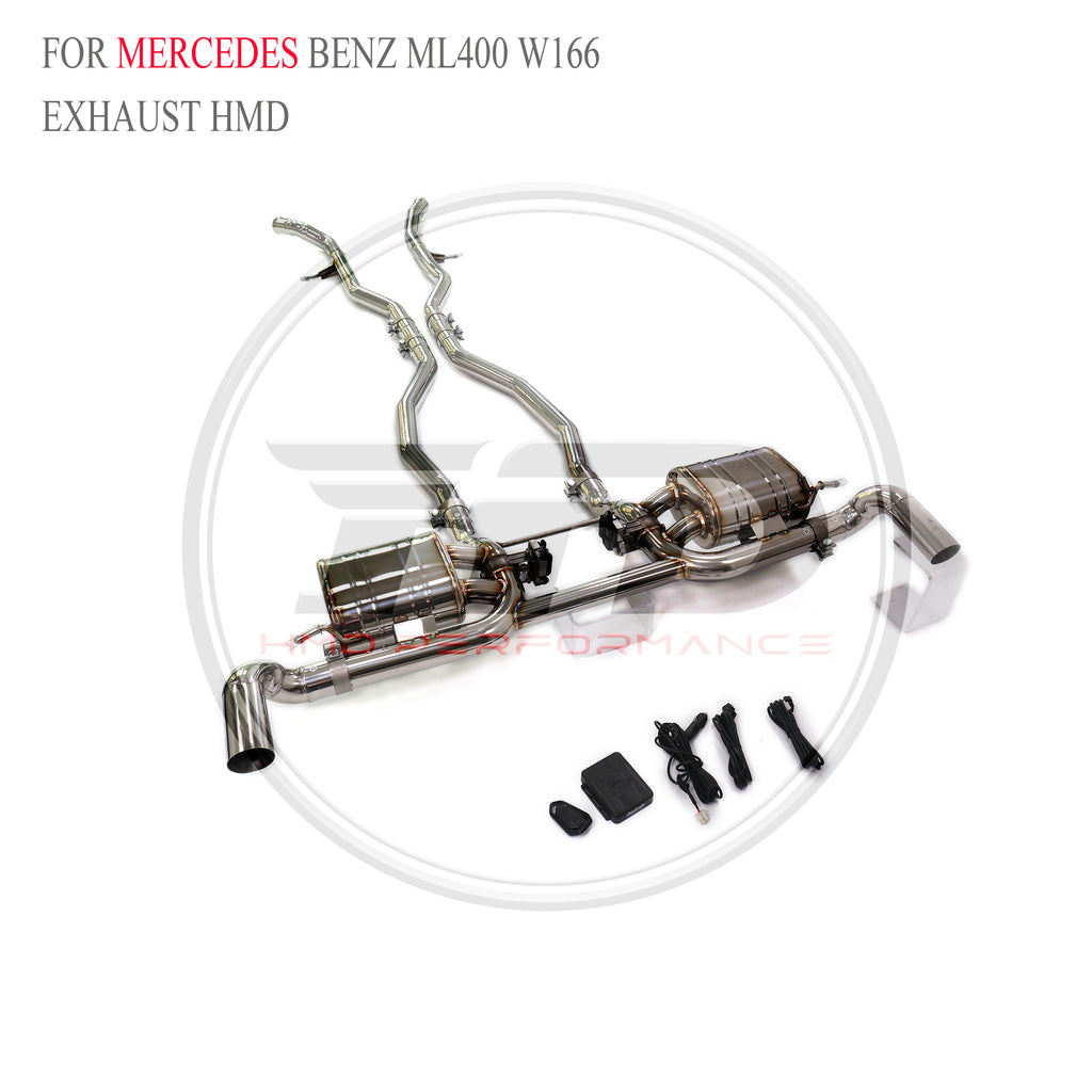 Mercedes-Benz ML400 W166 Valved Catback SUS304 Racing Grade Exhaust System - 3