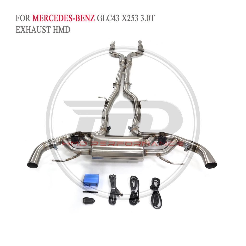 Mercedes-Benz GLC43 X253 3.0T Valved Catback SUS304 Racing Grade Exhaust System - 4