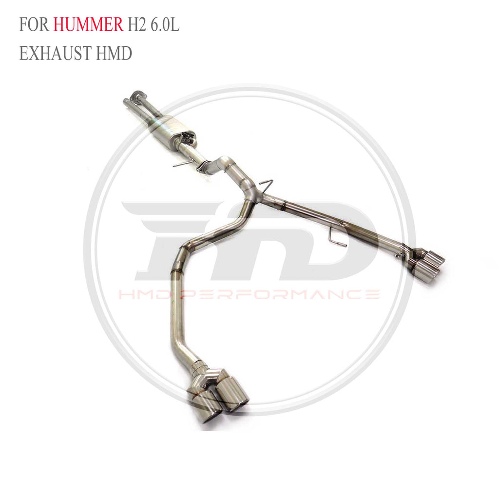 Hummer H2 6.0L catback SUS304 Sport Exhaust System - 5
