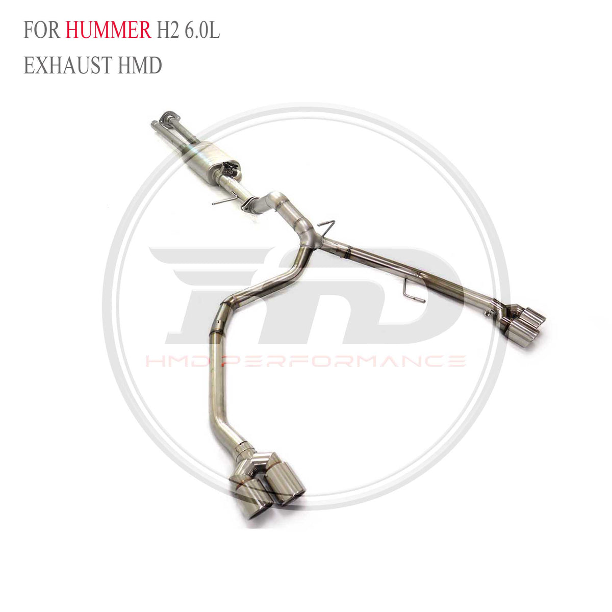 Hummer H2 6.0L catback SUS304 Sport Exhaust System - 5