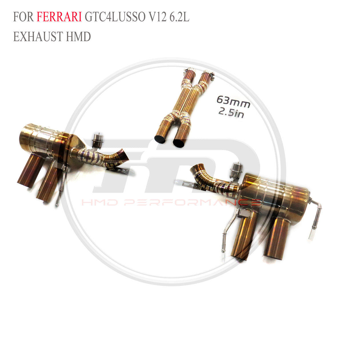 Ferrari GTC4Lusso V12 6.2L catback Titanium Valved Sport Exhaust System - 2