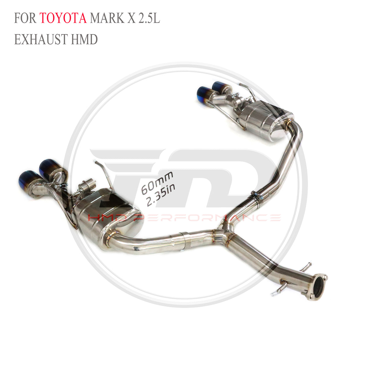 Toyota Mark X 2.5L Valved Axle-Back SUS304 Racing Grade Exhaust System - 4