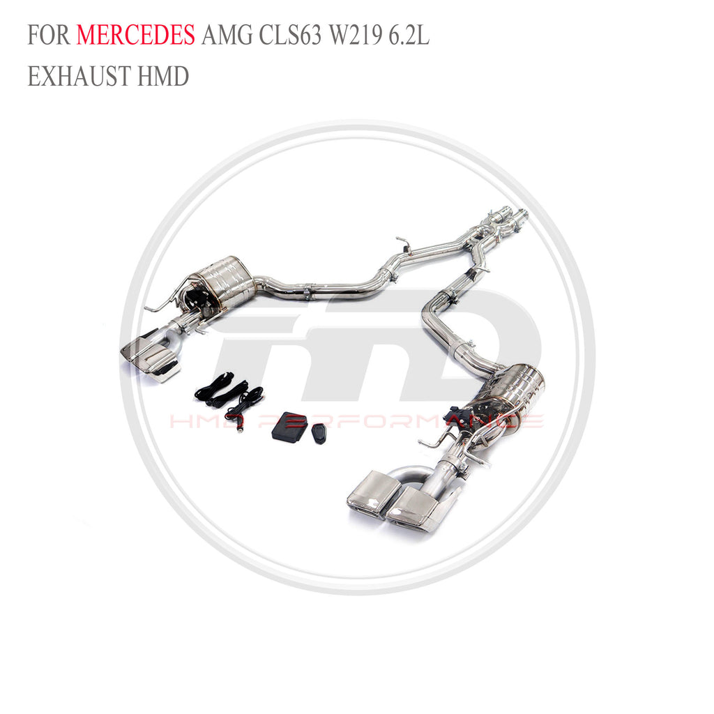 Mercedes-Benz AMG CLS63 W219 6.2L Valved Catback SUS304 Racing Grade Exhaust System - 4