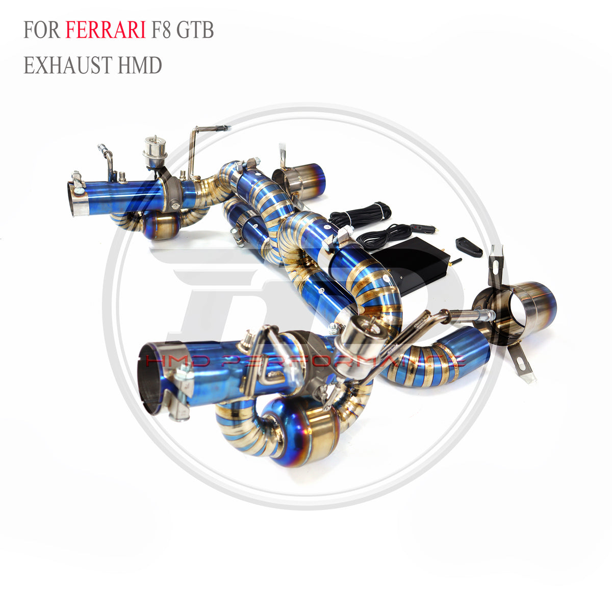 Ferrari F8 GTB catback Titanium Valved Sport Exhaust System - 5