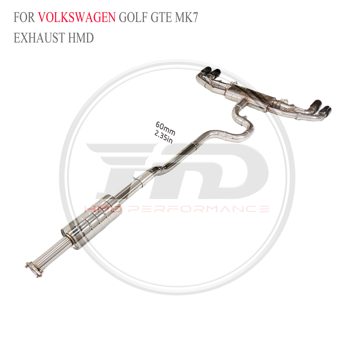 Volkswagen Golf GTE MK7 catback SUS304 Valved Sport Exhaust System - 4