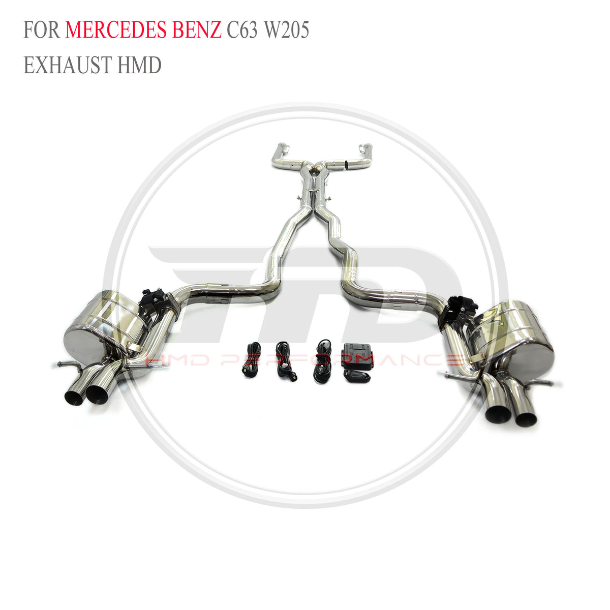 Mercedes-Benz C63 W205 catback SUS304 Racing Grade Exhaust System - 3