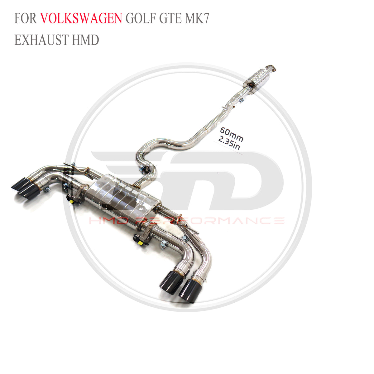 Volkswagen Golf GTE MK7 catback SUS304 Valved Sport Exhaust System - 5