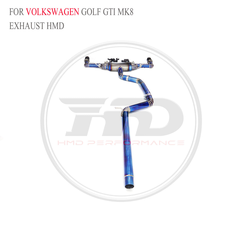 Volkswagen Golf GTI MK8 Valved Catback Titanium Racing Grade Exhaust System - 5