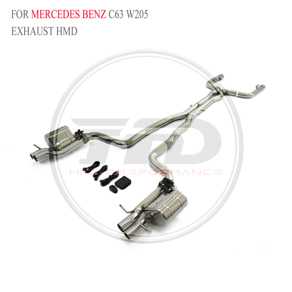 Mercedes-Benz C63 W205 catback SUS304 Racing Grade Exhaust System - 5