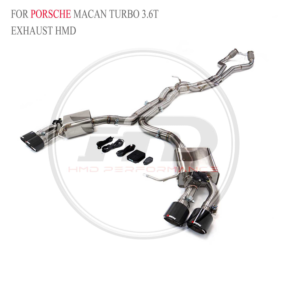 Porsche Macan Turbo 3.6T Full Set Valved Catback SUS304 Racing Grade Exhaust System - 5