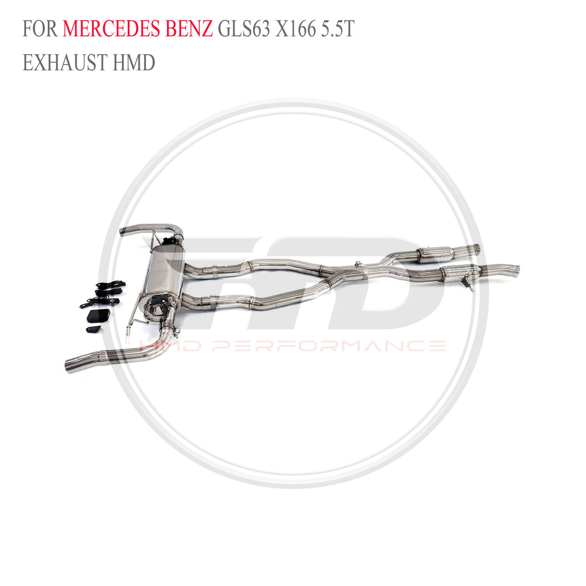 Mercedes-Benz GLS63 X166 5.5T catback SUS304 Racing Grade Exhaust System - 6