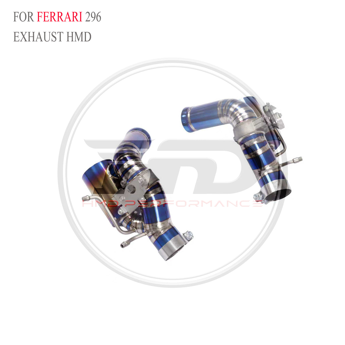 Ferrari 296 Valved Axle-Back Titanium Racing Grade Exhaust System - 5