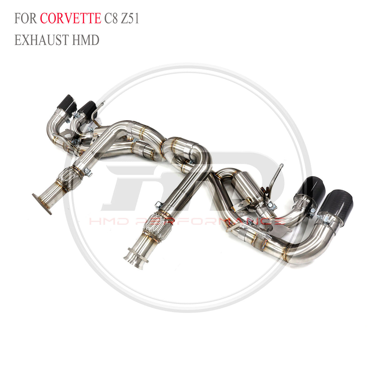 Corvette C8 Z51 catback SUS304 Valved Sport Exhaust System - 2