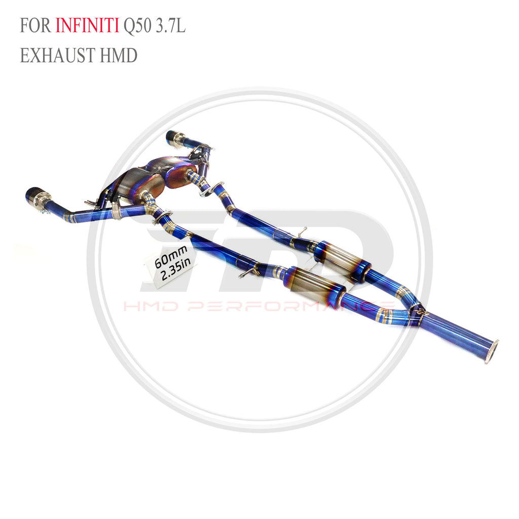 Infiniti Q50 3.7L catback Titanium Valved Sport Exhaust System - 3
