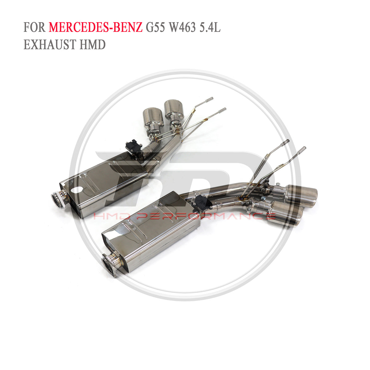 Mercedes-Benz G55 W463 5.4L Valved Catback SUS304 Racing Grade Exhaust System - 5
