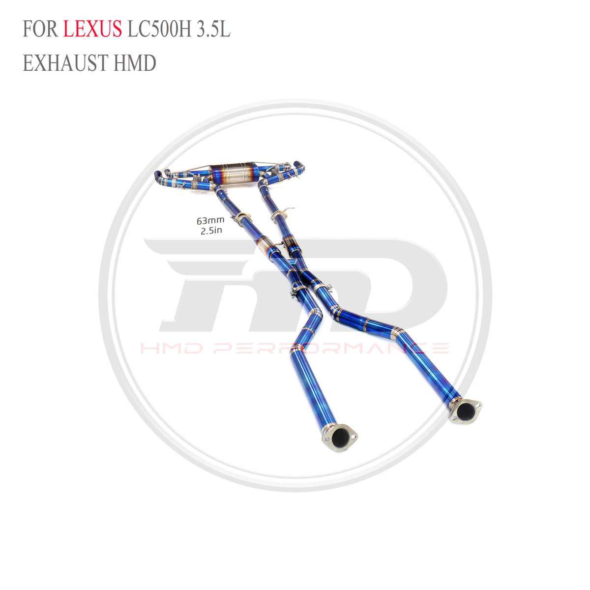 Lexus LC500h 3.5L Valved Catback Titanium Racing Grade Exhaust System - 5