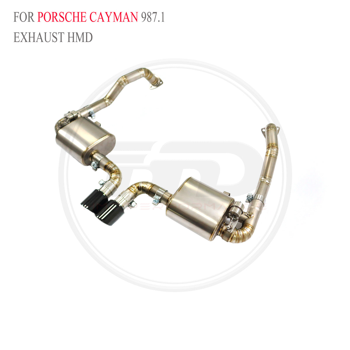 Porsche Cayman 987.1 Valved Axle-Back Titanium Racing Grade Exhaust System - 3