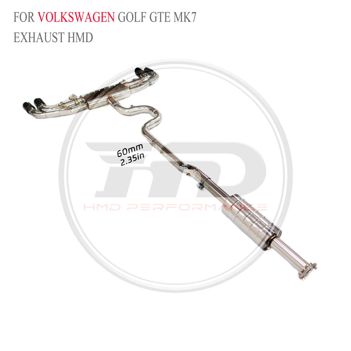 Volkswagen Golf GTE MK7 catback SUS304 Valved Sport Exhaust System - 6