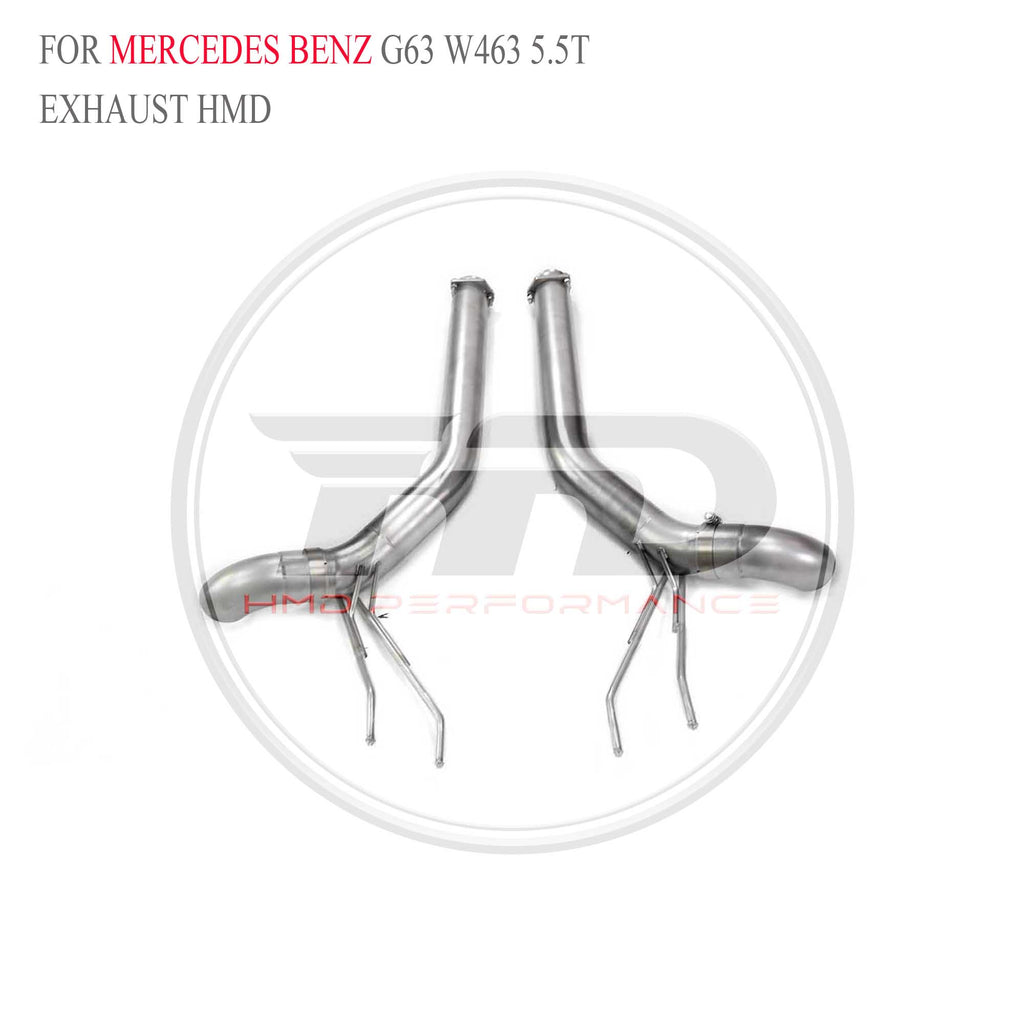 Mercedes-Benz G63 W463 5.5T Straight Catback SUS304 Racing Grade Exhaust System - 5