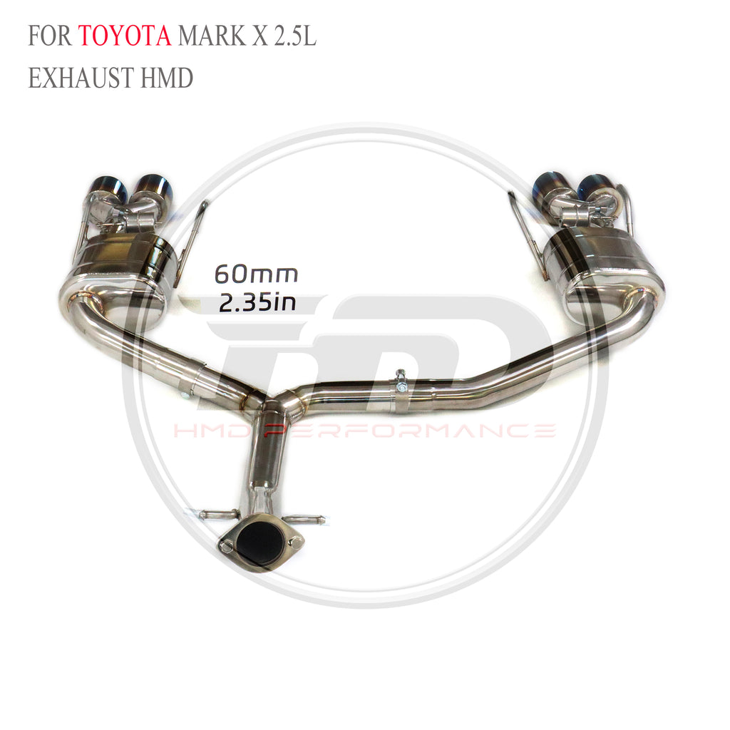 Toyota Mark X 2.5L Valved Axle-Back SUS304 Racing Grade Exhaust System - 5