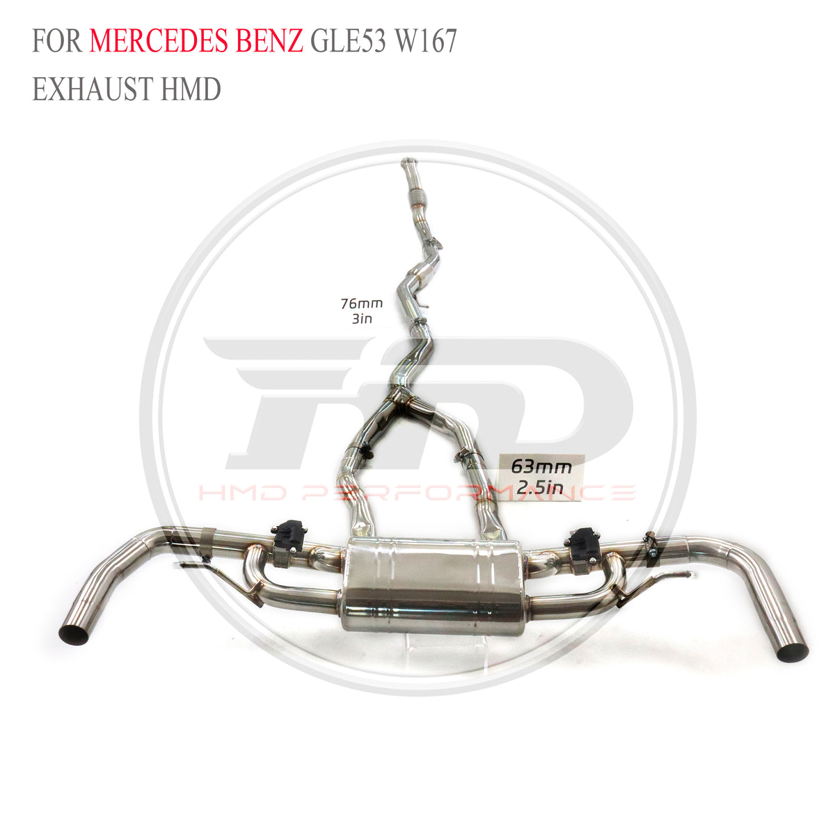Mercedes-Benz GLE53 W167 Valved Catback SUS304 Racing Grade Exhaust System - 4