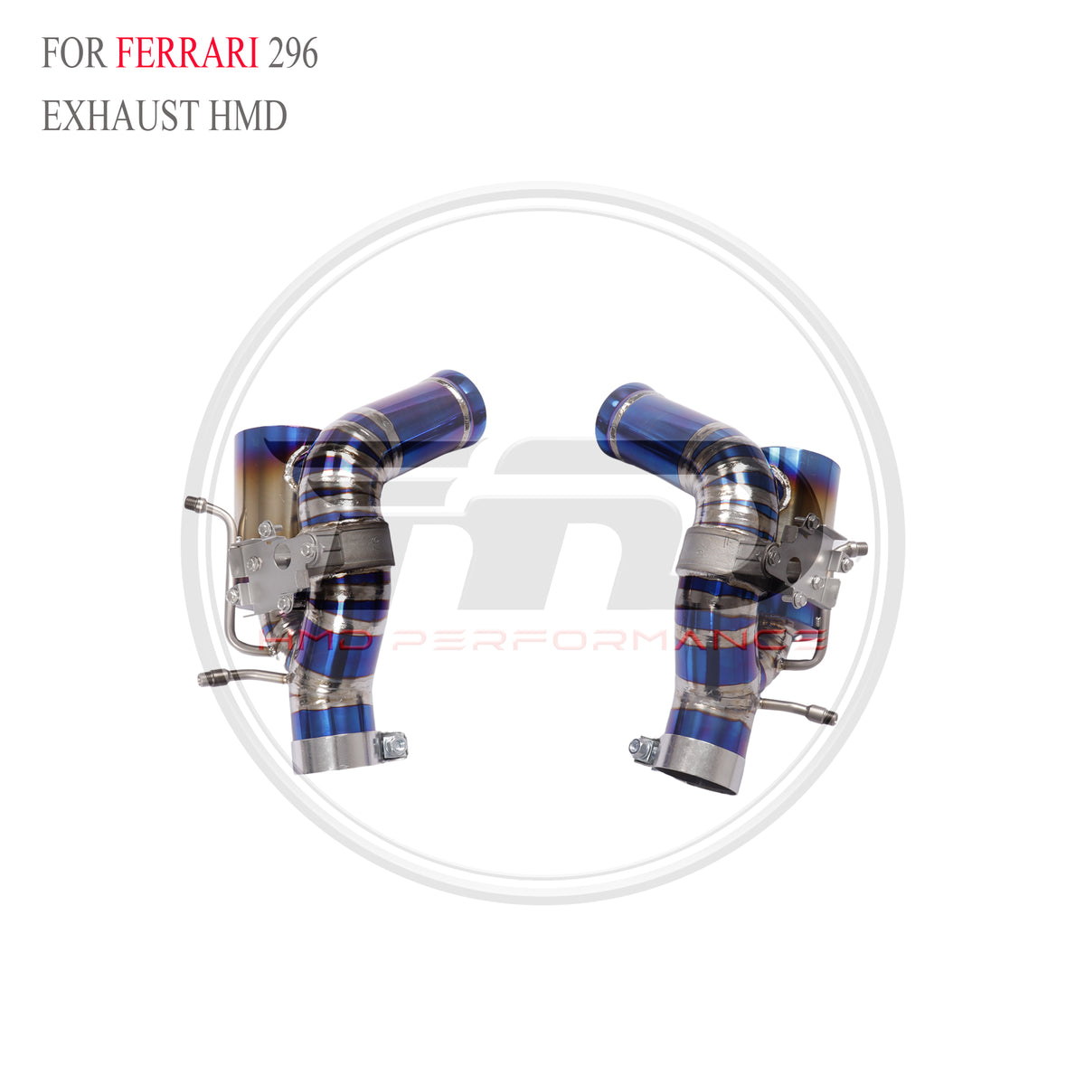 Ferrari 296 Valved Axle-Back Titanium Racing Grade Exhaust System - 2