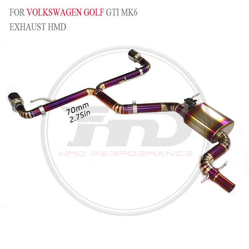 Volkswagen Golf GTI MK6 Valved Catback Titanium Racing Grade Exhaust System - 6