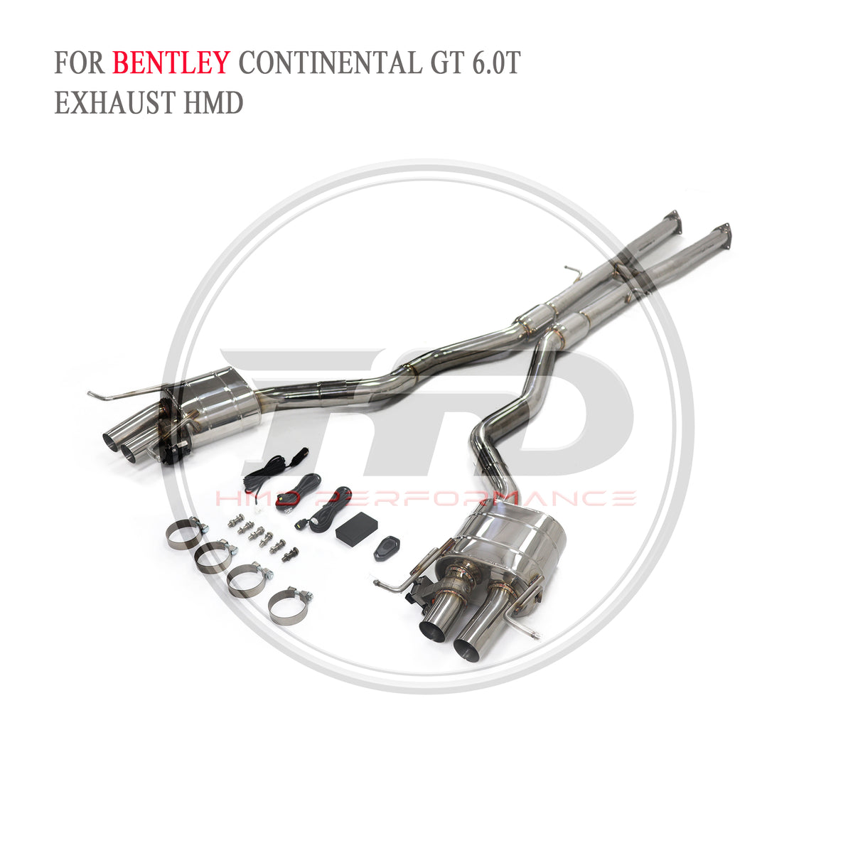 Bentley Continental GT 6.0T catback SUS304 Racing Grade Exhaust System - 5