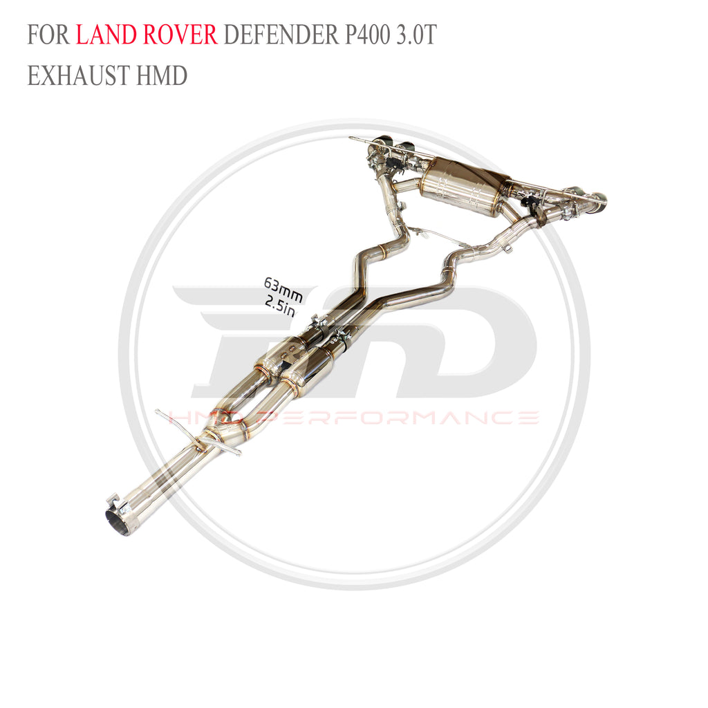 Land Rover Defender P400 3.0T Valved Catback SUS304 Racing Grade Exhaust System - 6