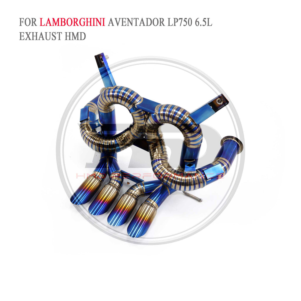 Lamborghini Aventador LP750 Straight Catback Titanium Racing Grade Exhaust System - 5