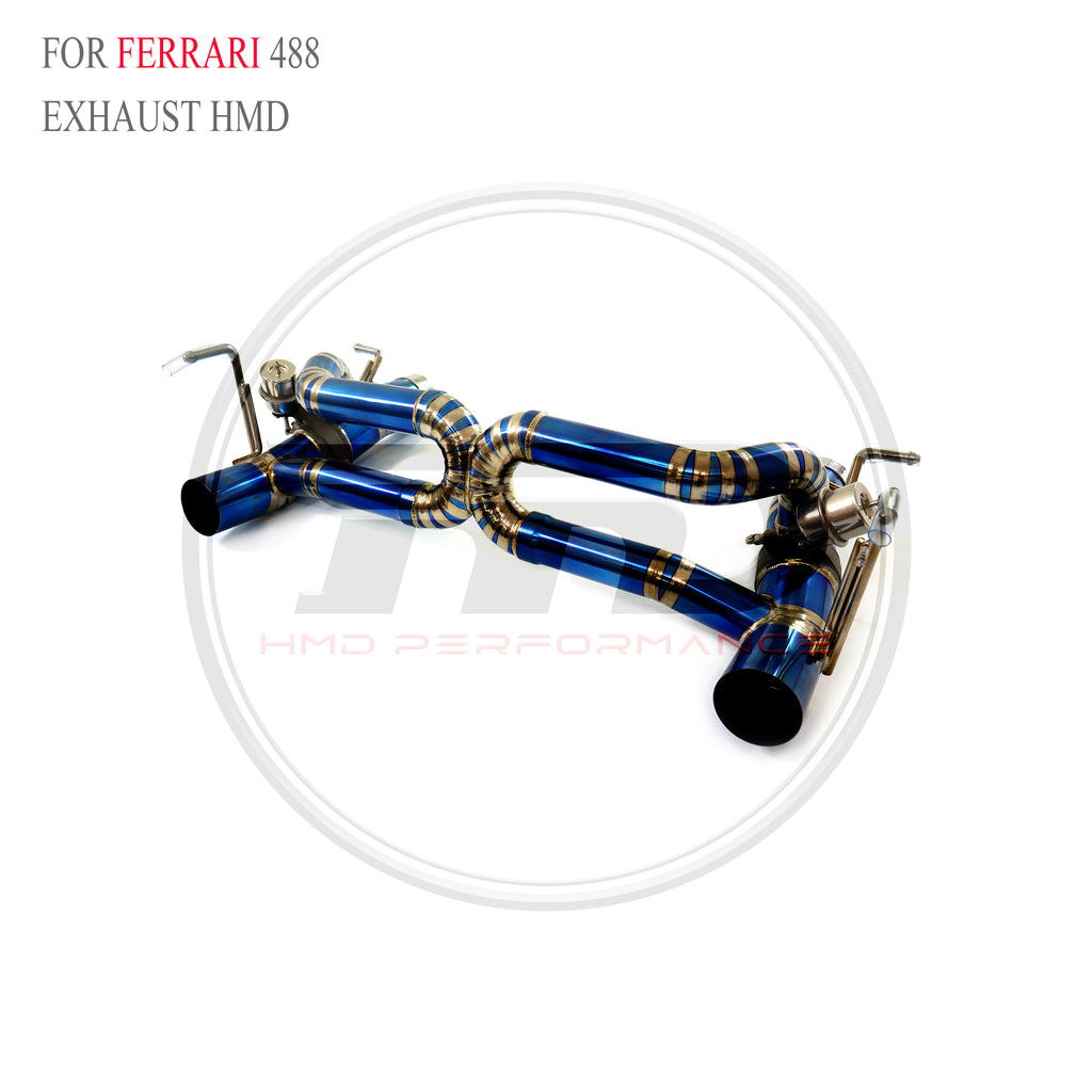 Ferrari 488 Valved Catback Titanium Racing Grade Exhaust System - 6