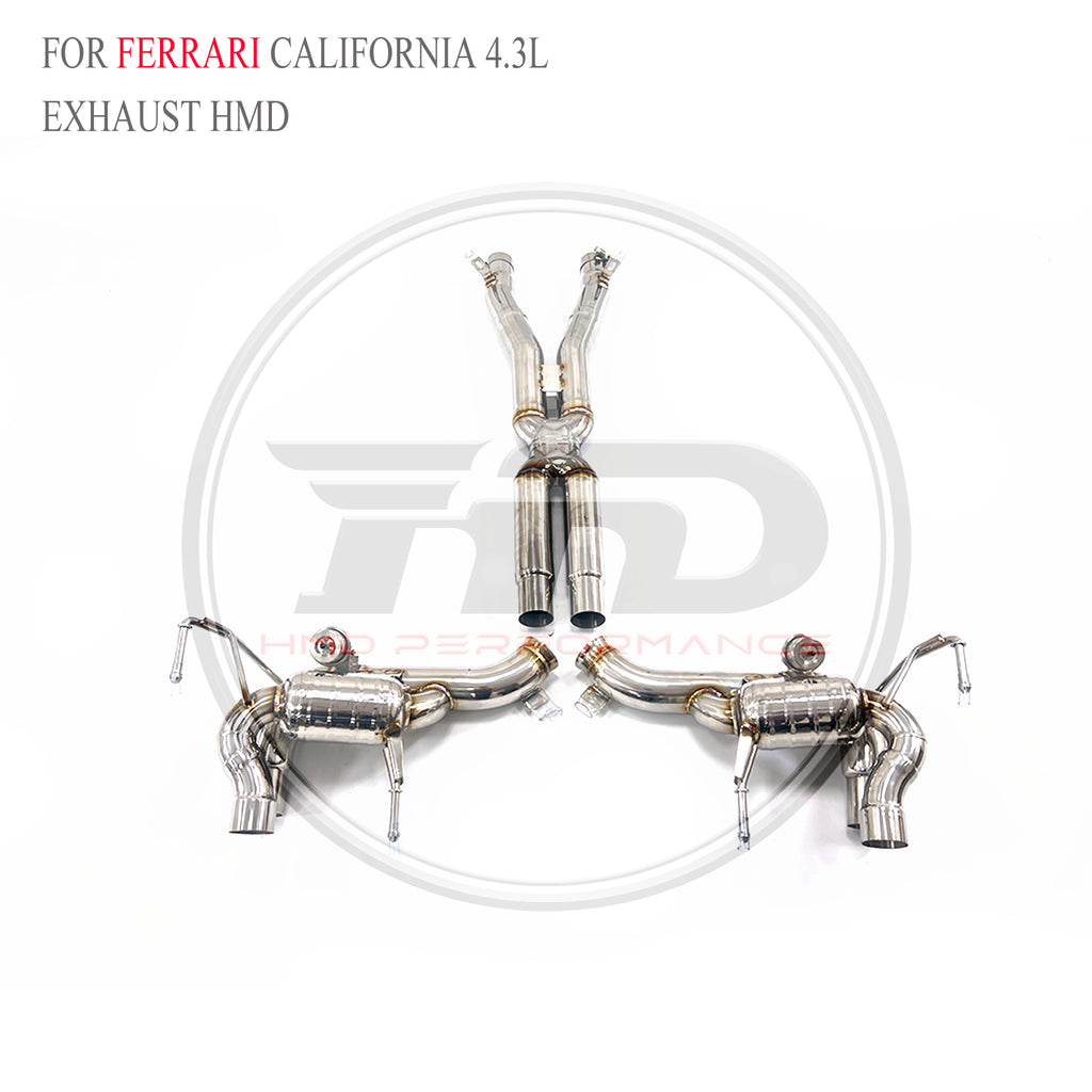 Ferrari California 4.3L catback with X pipe SUS304 Sport Exhaust System - 6